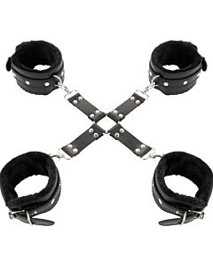 Darkness Black Leather Handcuffs