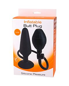 Butt plug hinchable l - negro