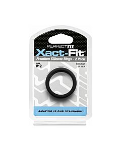Xact-fit pack de 2 anillos de silicona 12,8cm - negro