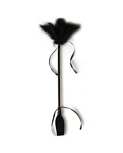 Duster with black riding crop
