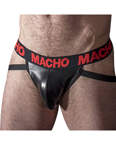 Red Leather Jockstrap XL Wild Fire