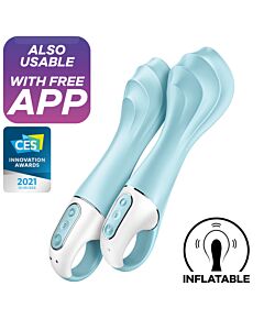 Satisfyer Air Pump G Spot Inflatable Vibrator Blue