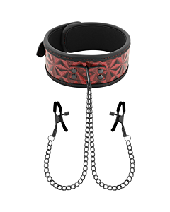 BDSM Red Pleasure Collar