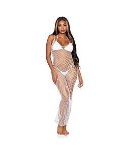 White Braided Net Dress