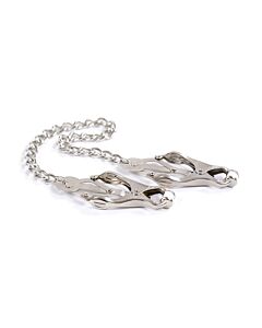 Fetish Metal Nipple Clamps with Chain