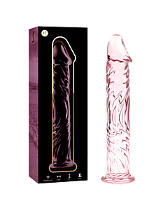 Frosted Pink Glass Dildo
