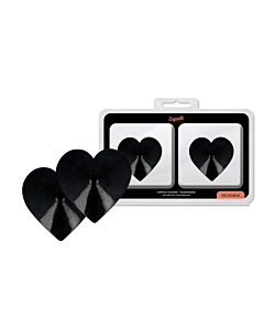 Heart-Shaped Nipple Covers Noir