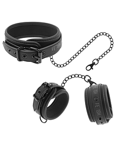 Vegan Bondage Set Collar and Handcuffs