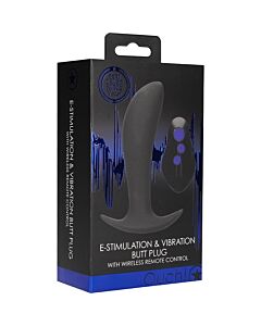 Wireless Vibrating Anal Plug with Remote Control - Black