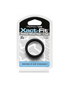 Xact-fit pack de 2 anillos de silicona 13,6cm - negro