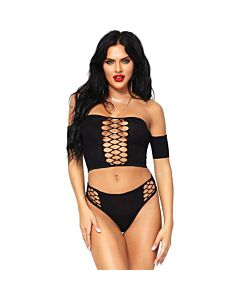 Opaque crop conjunto top y tanga