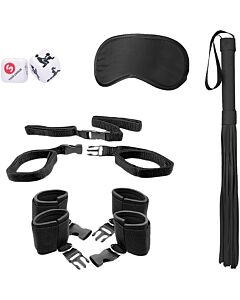 Kit de restricción de fijaciones para la cama - negro