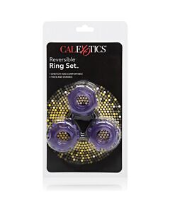 Kit de tres anillos reversibles morado