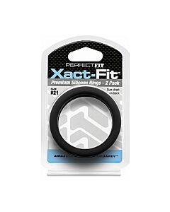 Xact-fit Pack: Silicone Rings 20cm - Black