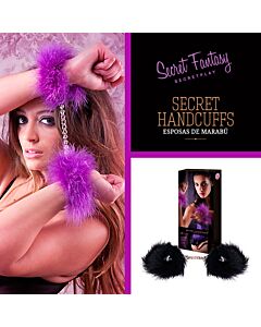 Handcuffs black marabou