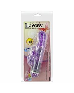 Baile vibrador multivelocidad con estimulador lila