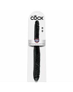 King double black cock dildo 406 cm