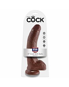 King cock 9 'realistic penis brown 229cm