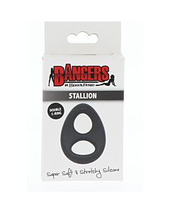 Soft silicone penis ring stallion c-ring black - BDSM - Hidden Desire