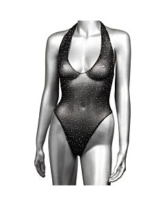 Shiny Black Plus | Radiant Body Deep V-Neck Large Size