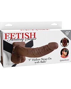 Realstico penis with arns 24 cm Brown Dark
