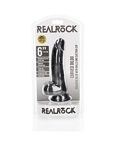 RealRock - Curved Realistic Dildo with Suction Cup - 6''/15.5 cm