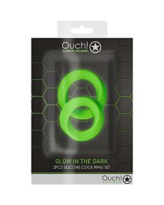 Ouch! - Glow in the Dark Penis Rings - 2pcs