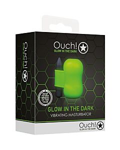 Ouch! Masturbator with Fluorescent Vibrator - Glow in the Dark