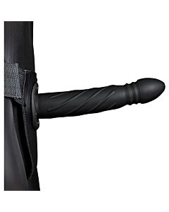 Ouch! Braided Hollow Strap-On Black 8'' - Sex Shop