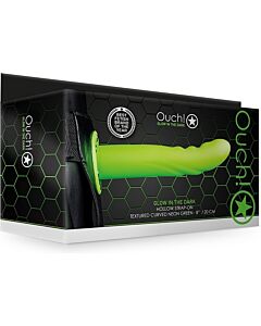 Ouch-Curved Textured Glow in the Dark Strap-On