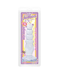 Crystal clear blue anal plug jellies