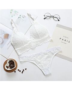 Transparent White Floral Set