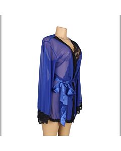 No es necesario traducir "Blue Mesh Long Sleeve Chemise" ya que es el nombre del producto en inglés.