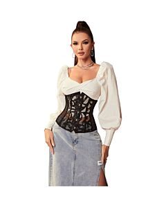 Red Embroidered Corset