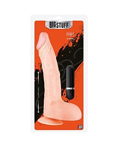 Realistic Dildo Bigstuff 11 inches Flesh with 10 vibrations