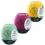 SATISFYER EGGS Masturbator Egg Set Riffle, Bubble & Fierce