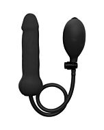 Ouch inflatable silicone plug black dong