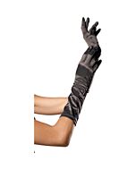 Leg avenue glossy black gloves
