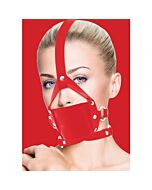 Ouch red leather gag with adjustments