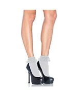 Leg avenue white socks with decorative wheel