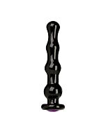 Unique anal plug black glass