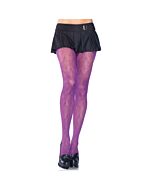 Leg Avenue tights with large purple lace trim