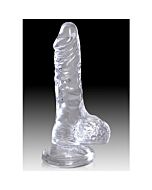King cock - dildo realista , transparente - 8,9 cm