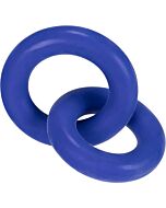 Interlocking duo rings - blue