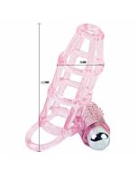 Sweet 10 ritmos funda y anillo silicona para el pene rosa.