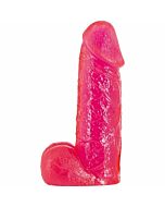 Realistic penis with testicles - 15cm - red