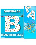 Guirnalda bienvenido bebe (cartulina 220gr)