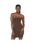 Opaque microfiber dress - beige