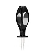 E-stim hollow plug extremo negro