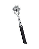 Massager with spiked wheel for the stimulation